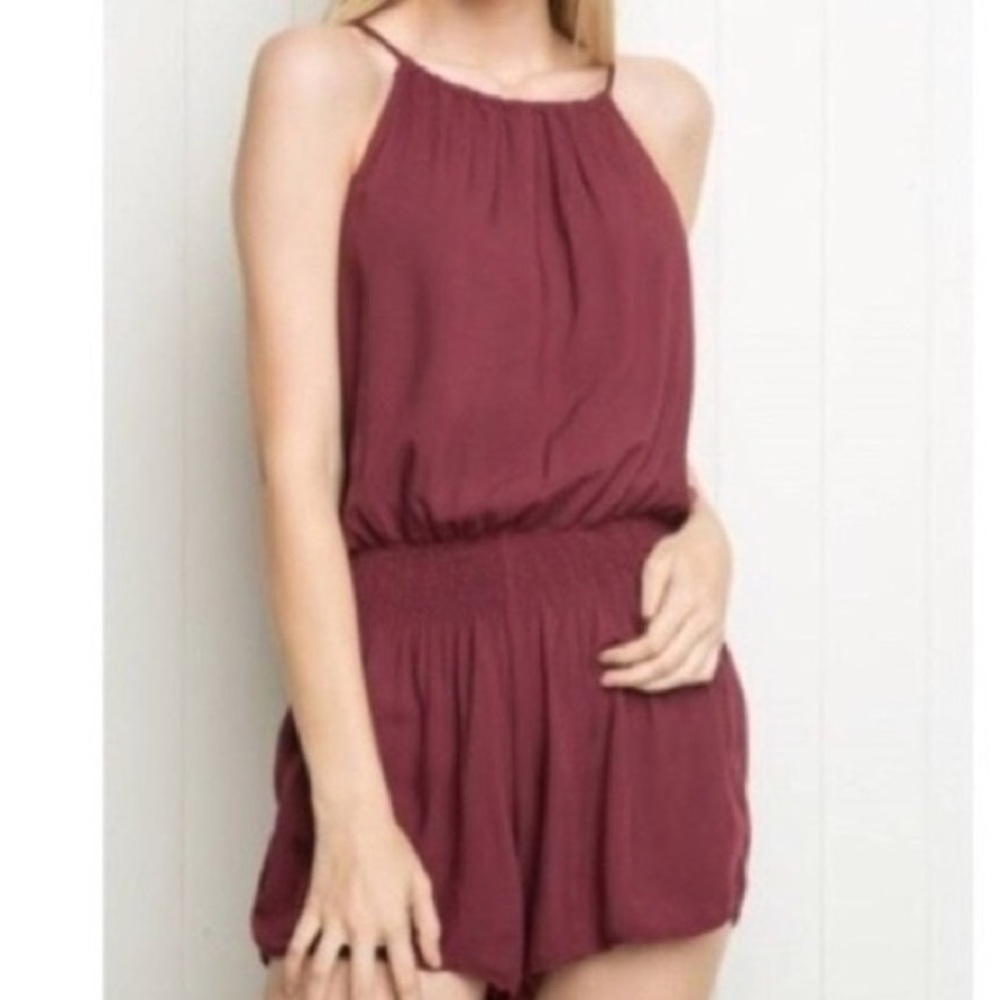 Brandy Melville Maroon Romper